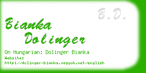 bianka dolinger business card